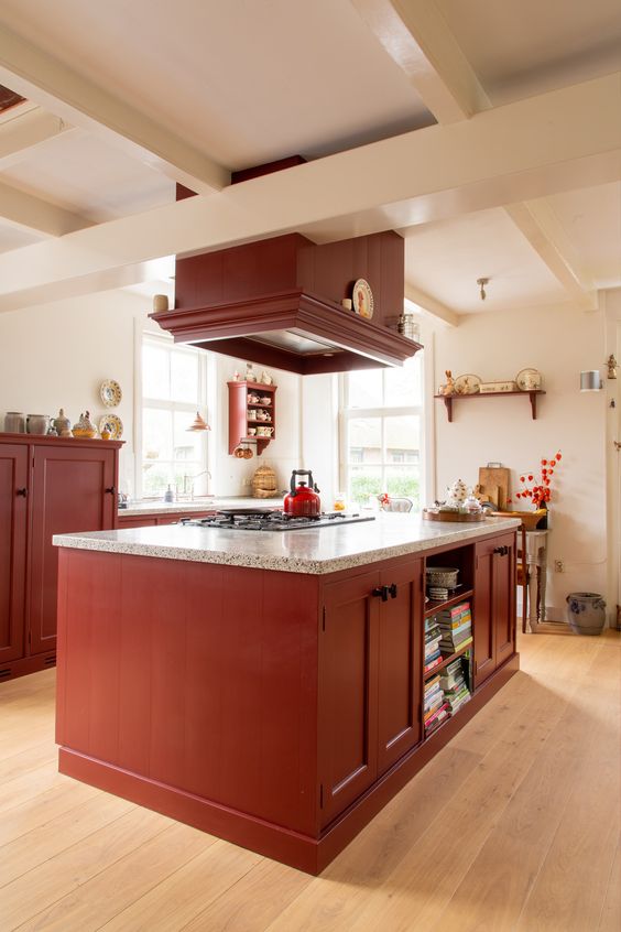 49 Sophisticated Burgundy Kitchen Decor Ideas DigsDigs