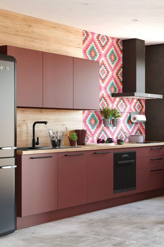 49 Sophisticated Burgundy Kitchen Decor Ideas DigsDigs