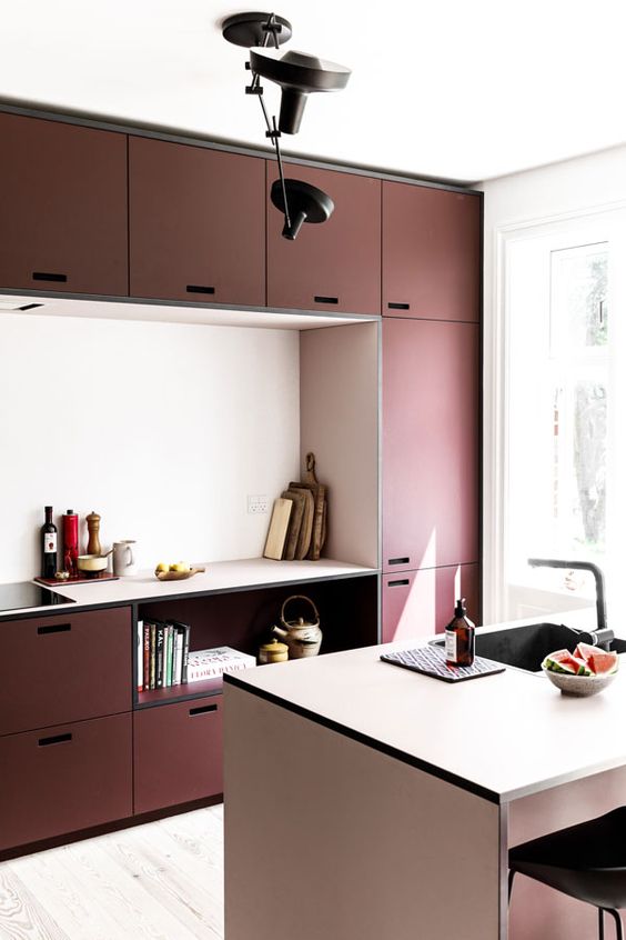 49 Sophisticated Burgundy Kitchen Decor Ideas DigsDigs
