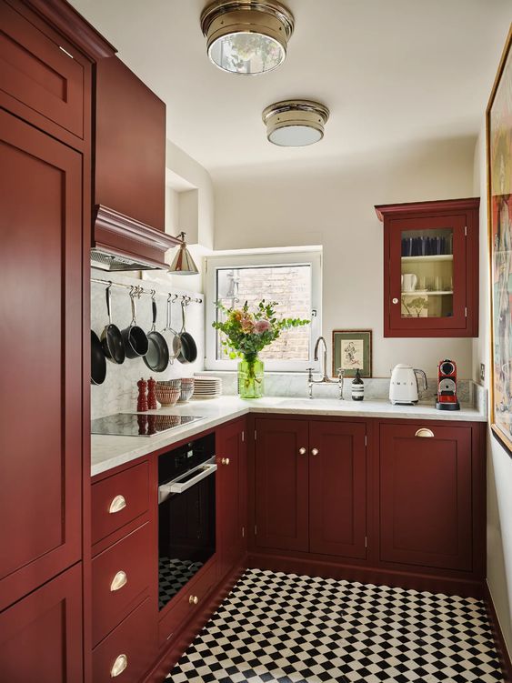 49 Sophisticated Burgundy Kitchen Decor Ideas DigsDigs