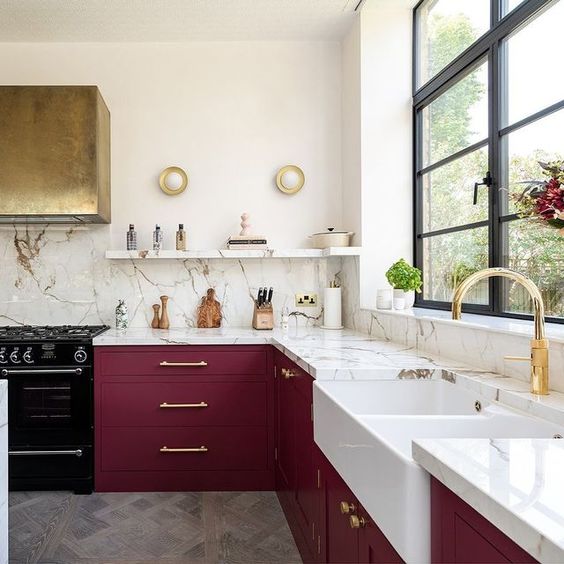 49 Sophisticated Burgundy Kitchen Decor Ideas DigsDigs
