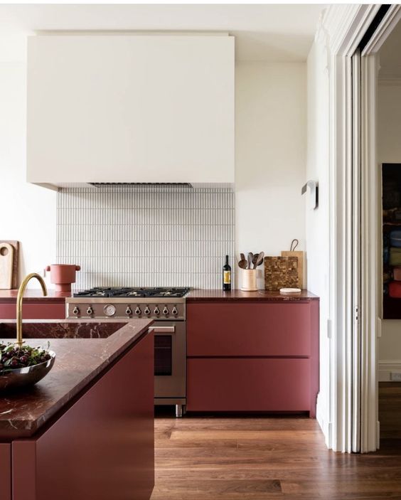 49 Sophisticated Burgundy Kitchen Decor Ideas DigsDigs