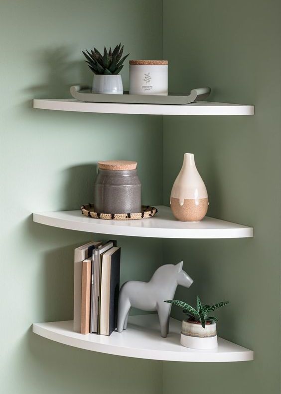 64 SpaceSaving Corner Shelves Ideas DigsDigs