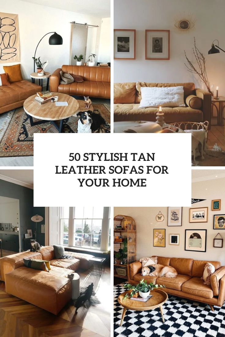 50 Stylish Tan Leather Sofas For Your Home