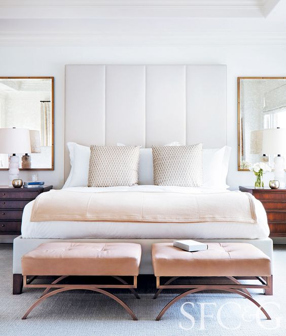 neutral feminine headboard