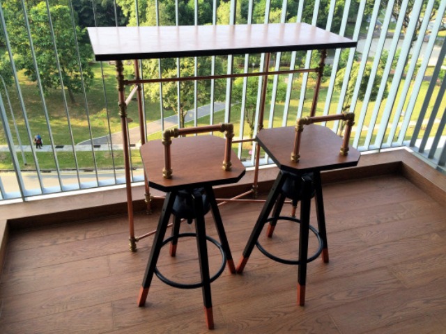 Dalfred bar stool hack in industrial style
