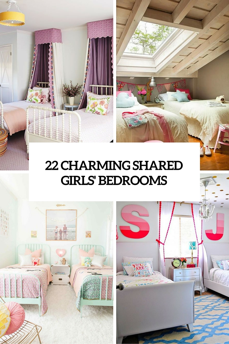 22 Charming Shared Girl Bedrooms To Get Inspired - DigsDigs