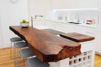 22 kitchen island with a rustic board dining panel