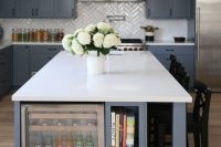 23 kitchen island with a drink cooler