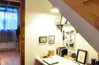 24 home office nook under the stairs