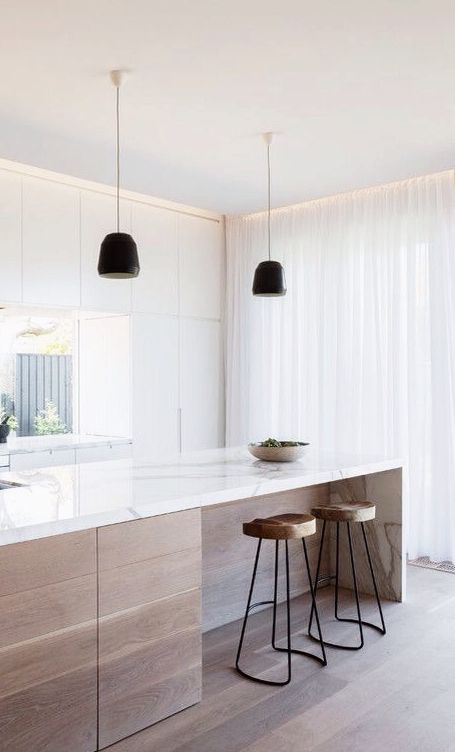 kitchen island with a seating zone