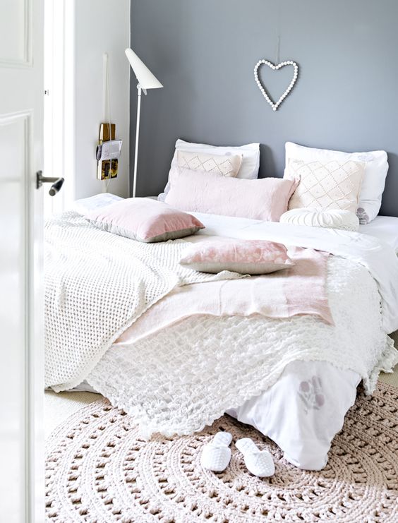 36 Adorable Bedding Ideas For Feminine Bedrooms Digsdigs - Blush Pink White And Grey Bedding 36 Adorable Bedding Ideas For Feminine Bedrooms Digsdigs - Blush Pink White And Grey Bedding