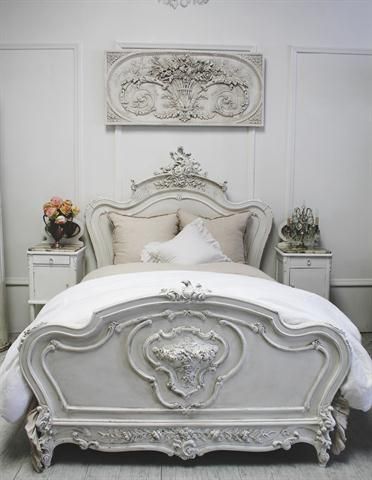 shabby chic wood girlish headboard