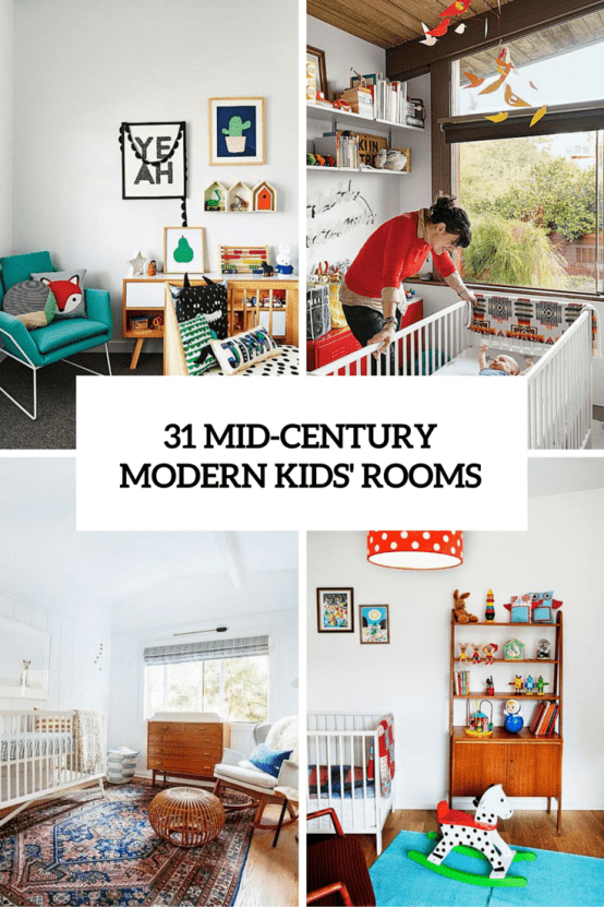 31 mid century modern kids rooms cover