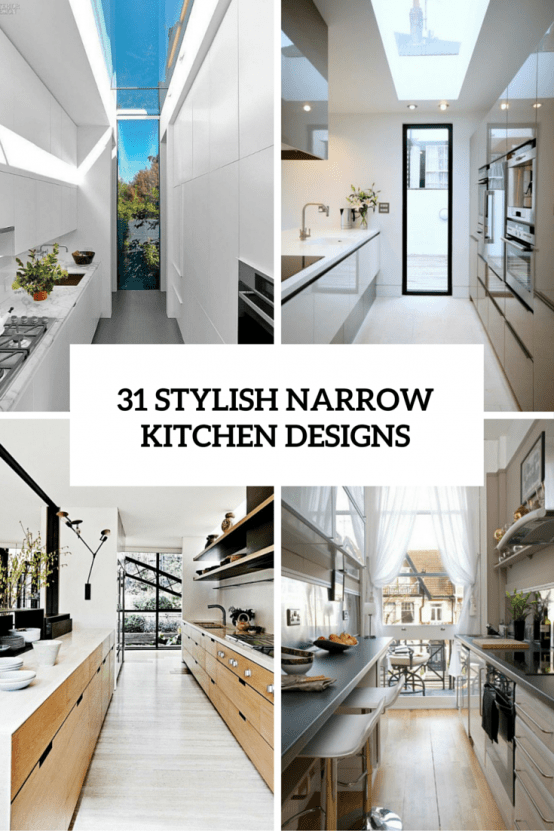 31 stylish and functional super narrow kitchen design ideas - digsdigs