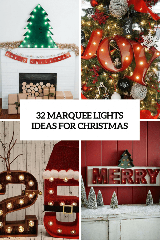 Christmas Marquee Lights Decor Ideas Cover
