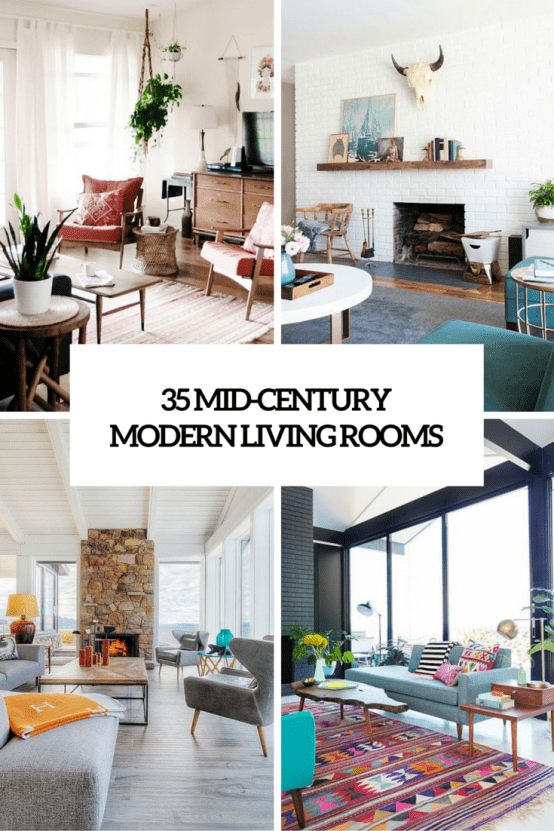 35 Gorgeous Airy Mid-Century Modern Living Rooms - DigsDigs