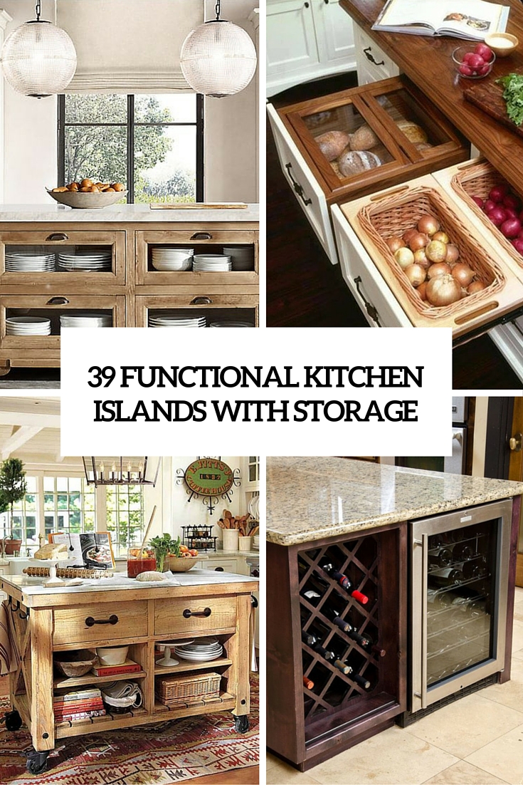 39 Kitchen Island Ideas With Storage - DigsDigs