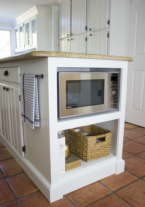 even microwave oven could be builted-in a kitchen island