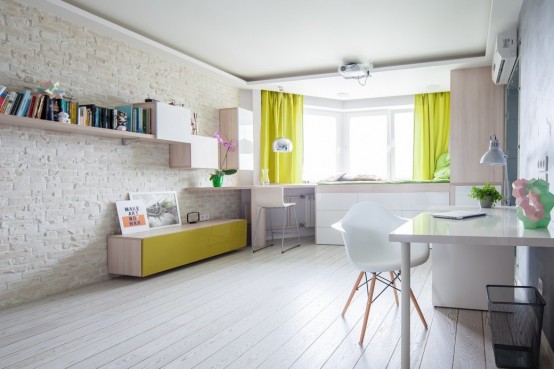 42 Square Meters Apartment With A Smart Design And Bright Accents