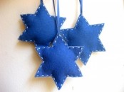 blue and white star-shaped Christmas ornaments will be a nice idea for Christmas, you can DIY as many as you want