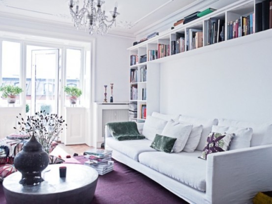 White And Purple Apartment Near Copenhagen