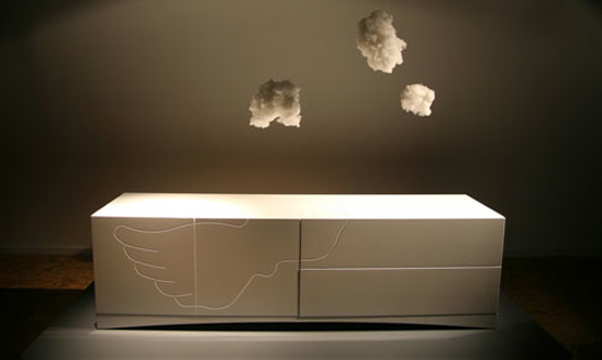 Angel Minimalist White Sideboard