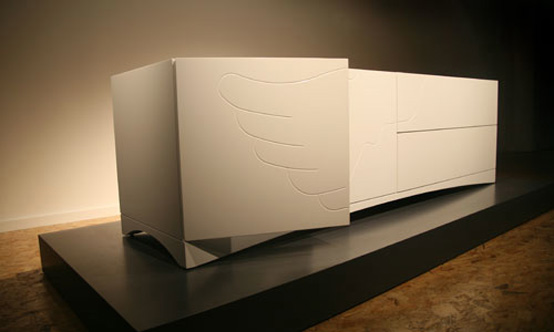 Angel Minimalist White Sideboard