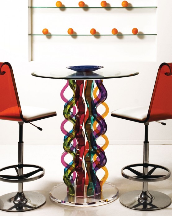 Beautiful Glass Bar Tables By H.studio