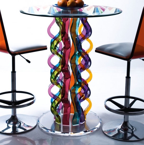 Beautiful Glass Bar Tables By H.studio