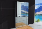 Big Bathroom Mirror With Integrated Glass Sink Water Lounge Body Care By Hoesch