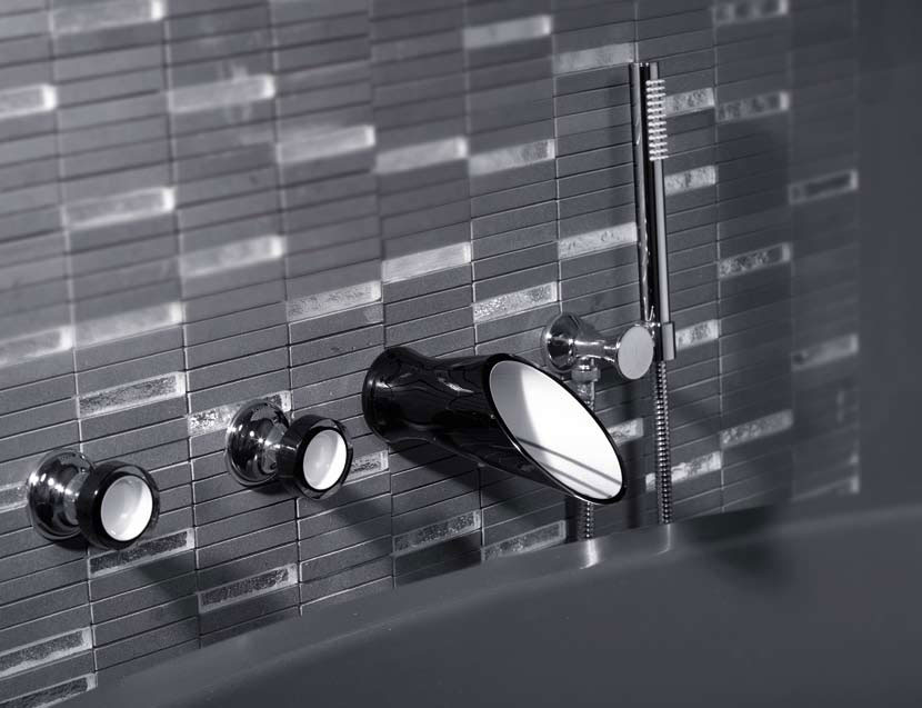 Black And White Bathroom Taps And Shower Heads Soffi By Bongio