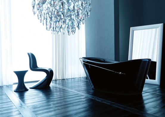 Black Freestanding Bathtubs By Gruppo Treesse