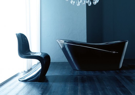 Black Freestanding Bathtubs By Gruppo Treesse
