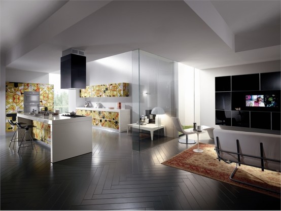 Bright And Alive Modern Kitchen Designs – Crystal By Scavolini 