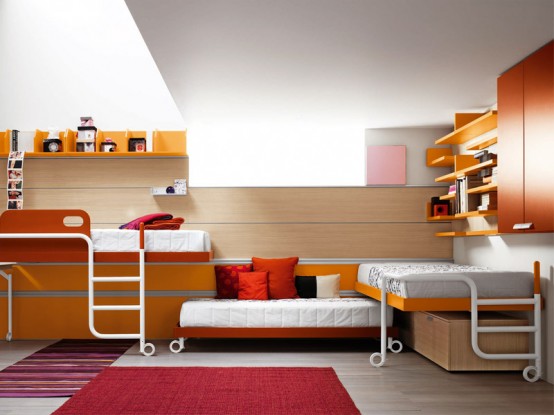 Bright And Ergonomic Furniture For Modern Teen Room By Battistella Industria Mobili 