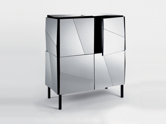 Contemporary Sideboards With Mirror Finish Psiche By Tonelli