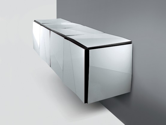 Contemporary Sideboards With Mirror Finish Psiche By Tonelli