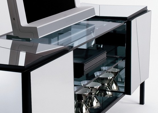 Contemporary Sideboards With Mirror Finish Psiche By Tonelli