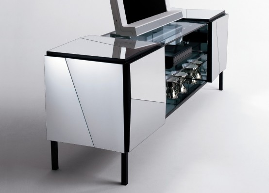 Contemporary Sideboards With Mirror Finish Psiche By Tonelli