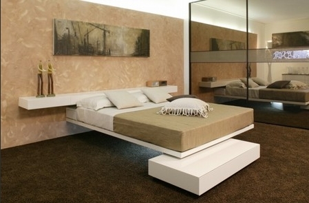 Contemporary Bed With Built In Lights Diaz By Prealpi