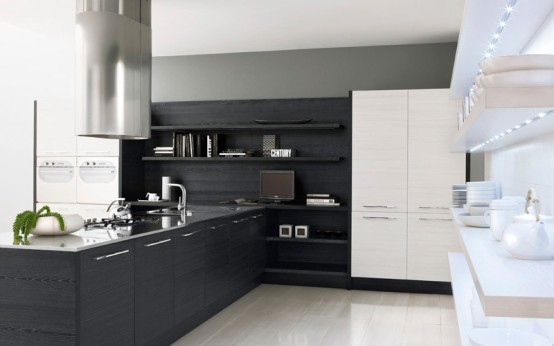 Contemporary Black And White Kitchen Asia By Futura Cucine