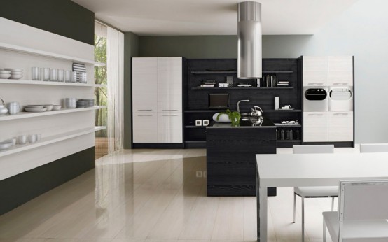 Contemporary Black And White Kitchen Asia By Futura Cucine