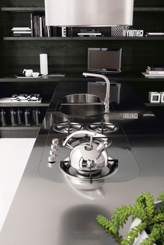 Contemporary Black And White Kitchen Asia By Futura Cucine