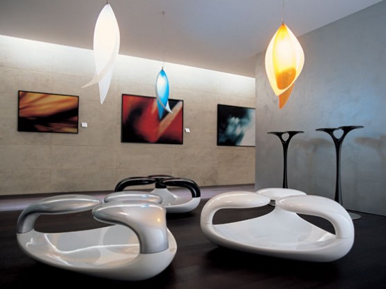 Cool Futuristic Ceiling And Floor Lamps By Odue