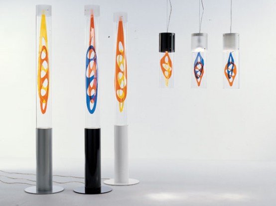 Cool Futuristic Ceiling And Floor Lamps By Odue