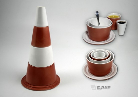 Cool and Functional Breakfast set – On The Road by Pierre Lescop