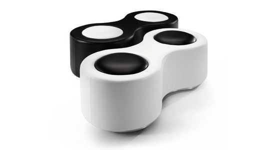 Cool Black and White Poufs – Binoculo by Italian Sofa Design
