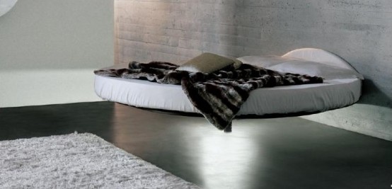 Cool Round Floating Bed Fluttua C By Lago