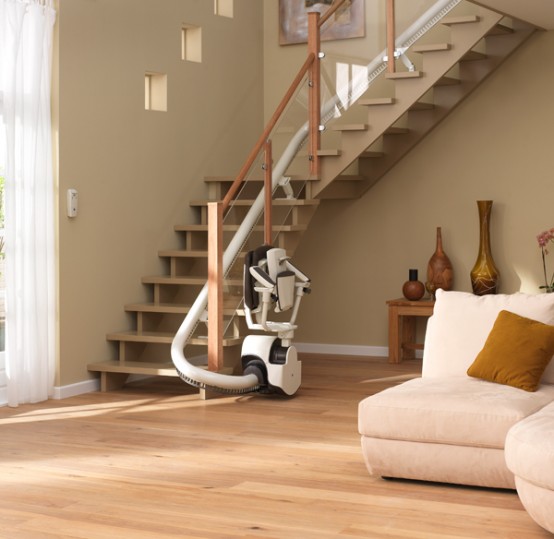 Curved Stair Lift Sinor By ThyssenKrupp Monolift